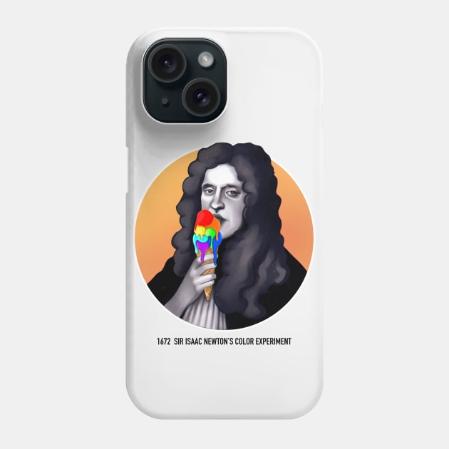 Isaac Newton color experiment ( white background version) Phone Case by Meakm