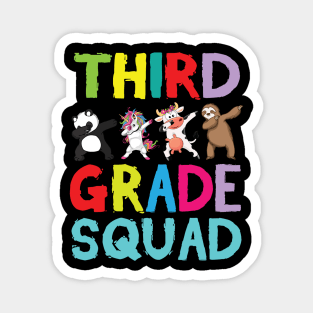 Animals Students Dabbing Back To School Third Grade Squad Magnet