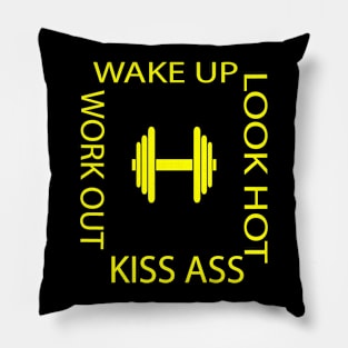 wake up work out Pillow