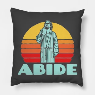 Abide Vintage 80s Dude Lebowski Drinking Milk Funny Pillow