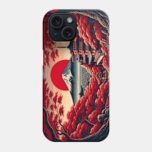 Red Autumn at Mount Fuji - Japanese Phone Case