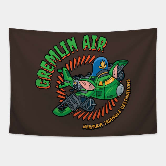 Gremlin Airlines Tapestry by DeepDiveThreads