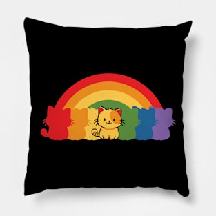 Rainbow Cats Pillow