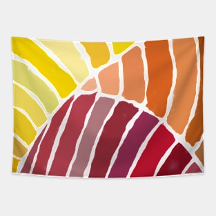 Tropic Tile Red Yellow and Orange Leaves Tapestry