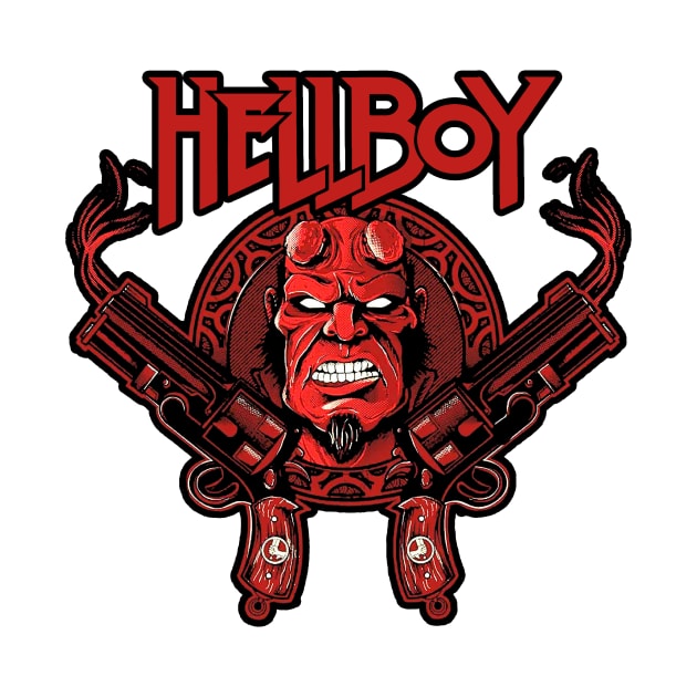 Hellboy Crest (Alt Print) by Nerdology