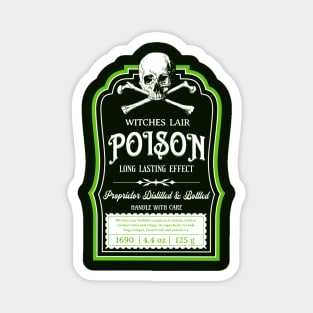 Skull and Bones Poison Label Magnet