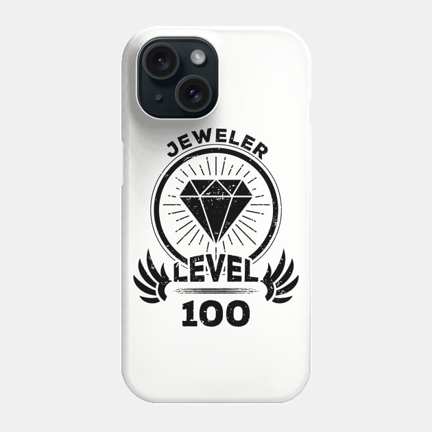 Level 100 Jeweller Gift For Jeweller Phone Case by atomguy