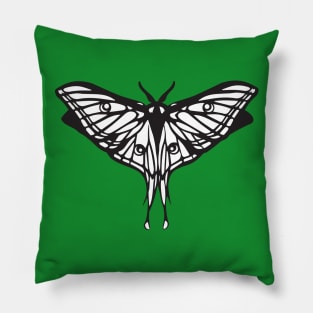 White Lunar Moth Pillow