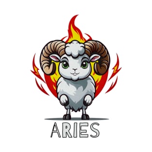 Aries Ram Fire Zodiac Sign T-Shirt