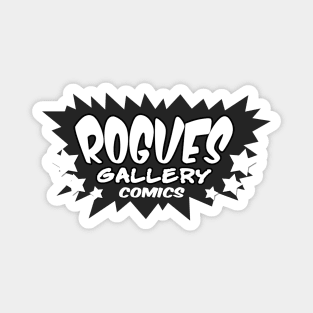 Rogues Gallery Comics Black & White Logo Magnet