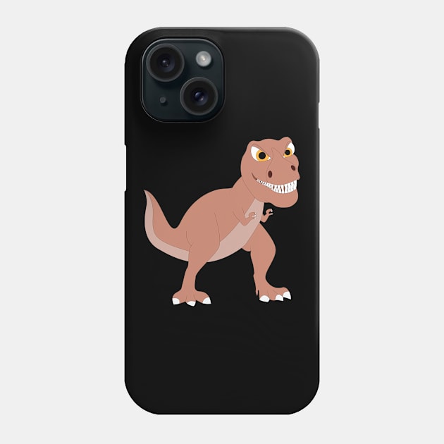 Cartoon Dino Dinosaur Kids T-Rex Phone Case by Shirtjaeger