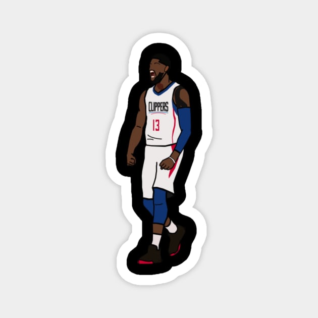 Paul George NBA LA Clippers Magnet by IveyEricssonArt