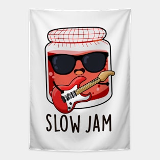 Slow Jam Funny Music Food Pun Tapestry