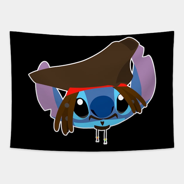 Captain Jack Stitch Sparrow Tapestry by LuisP96