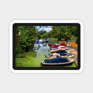 Boats Moored Above Goring Mill Magnet