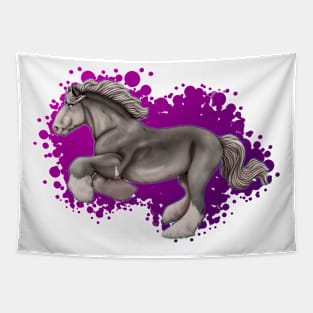 Shire Horse Dappled Gray Tapestry