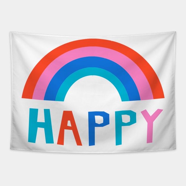 Happy Rainbow Tapestry by wacka