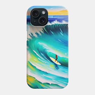 Surfer riding a Wave Phone Case