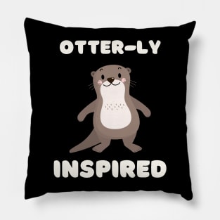 Kawaii Otter Animal Pun Pillow