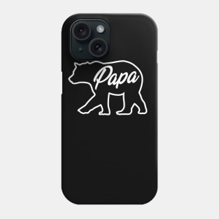 Papa Bear Design, Dad Hunting Grizzly Blue Tee, Cute Gift For Fathers Day Under 20, Present For New Dads, Italian Father Gift   Funny Phone Case