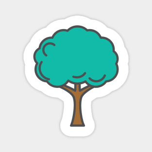 Cartoon Tree Environment Icon Magnet