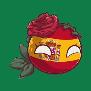 Spain Rose Flower Polandball T-Shirt