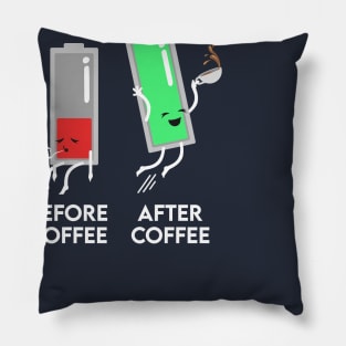 Before and After Coffee Pillow