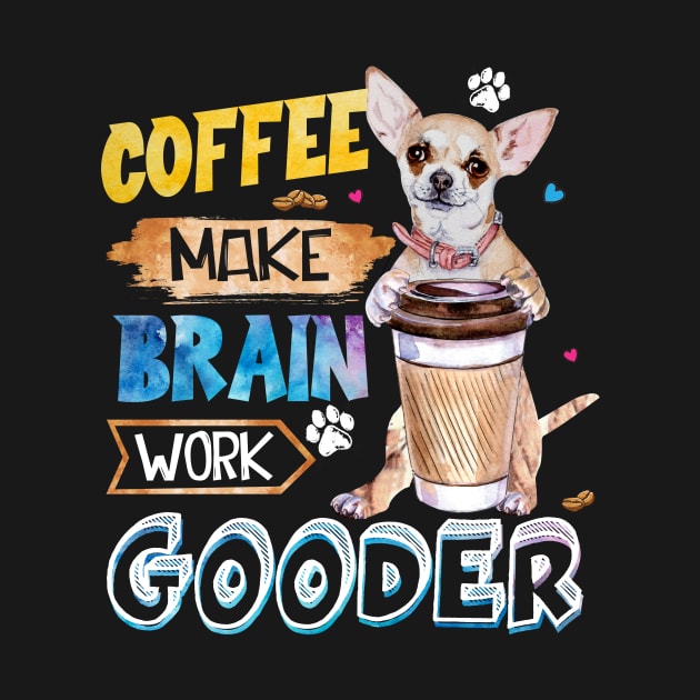 Coffee Make Brain Work Gooder Chihuahua by Margaretsantana