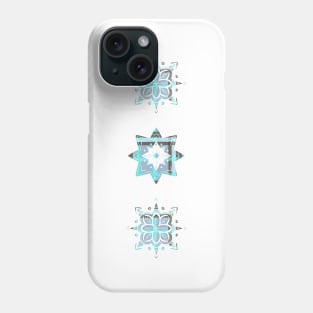 Light blue tartan stars Phone Case