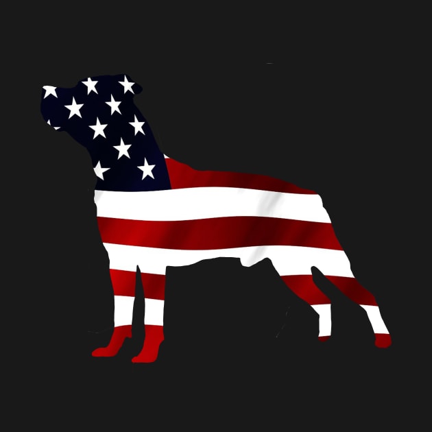 American Staffordshire Terrier US Flag by Monstershirts