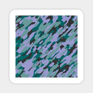 Teal Camouflage Magnet