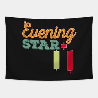 Retro Forex Trading Pattern Evening Star Tapestry