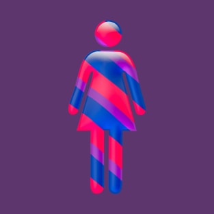 Female icon in Bisexual flag colors for LGBTQ+ diversity T-Shirt