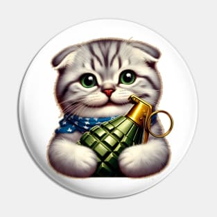 Cat and Grenade Pin