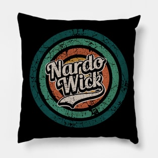 Nardo Wick // Retro Circle Crack Vintage Pillow