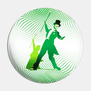 Astaire, Top Hat White Tie And Tails – Green Pin