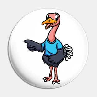 Human-like Anthropomorphic Cute Cartoon Ostrich Pin