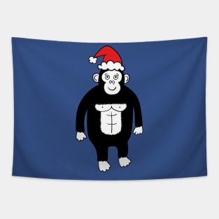 Christmas gorilla Tapestry
