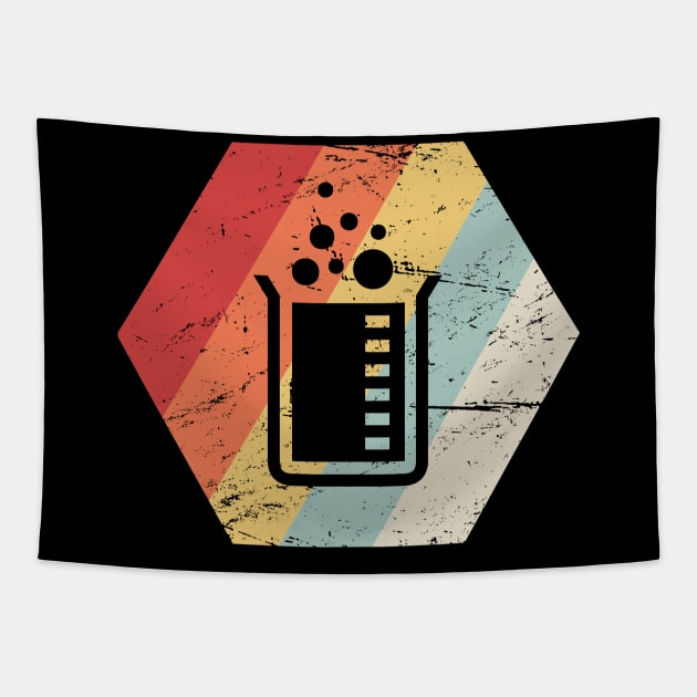 Retro Vintage Science Chemistry Icon Tapestry by MeatMan