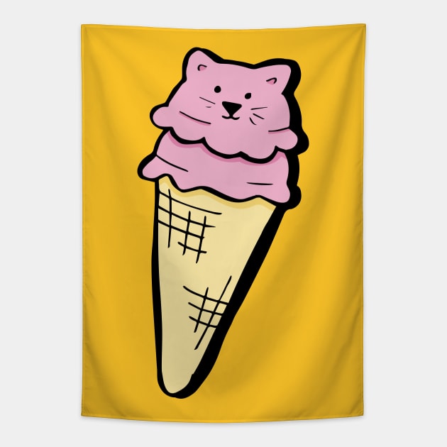 Kitty Cone Tapestry by RADdoodads