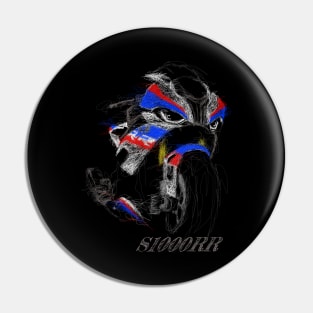 S1000RR Scribble Art Pin