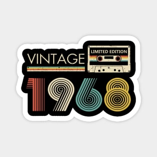 55th Birthday Vintage 1968 Limited Edition Cassette Tape Magnet