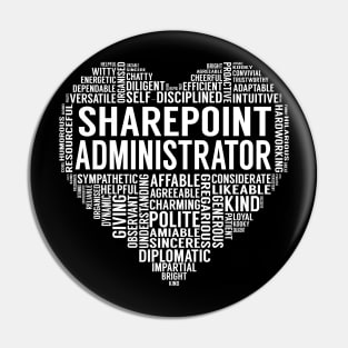 Sharepoint Administrator Heart Pin