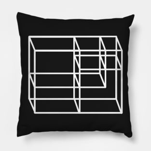 Optical Illusion (white) Pillow