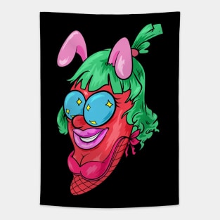 Dope flashing pepper character girl illustration Tapestry