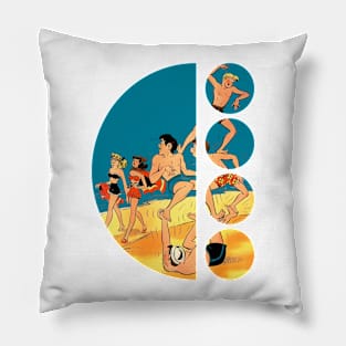 Retro Vintage Comic Fantasy Old Scifi Funny Popart Pillow