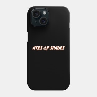 IRON TEXT || ACES OF SPADES (WHITE) Phone Case