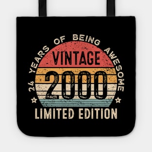 24 Year Old Gifts Vintage 2000 Limited Edition 24th Birthday Tote