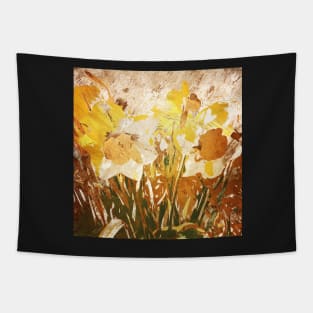 Narcissus Semi-abstract Collage Tapestry