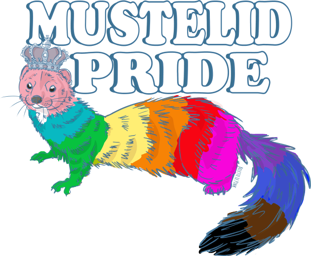 Mustelid Pride Kids T-Shirt by belettelepink